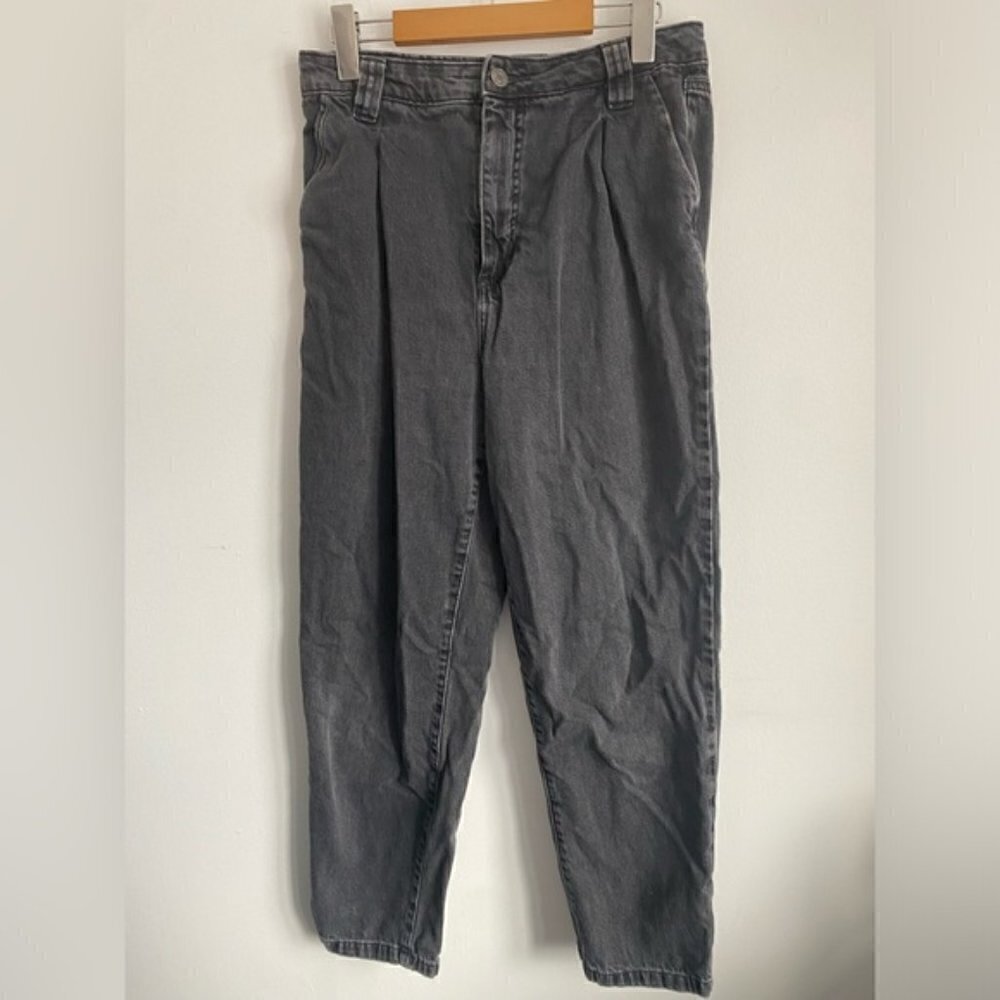 Dynamite Ultra High Waist Rise Straight Leg Jeans Pant - Dark Gray - US 27